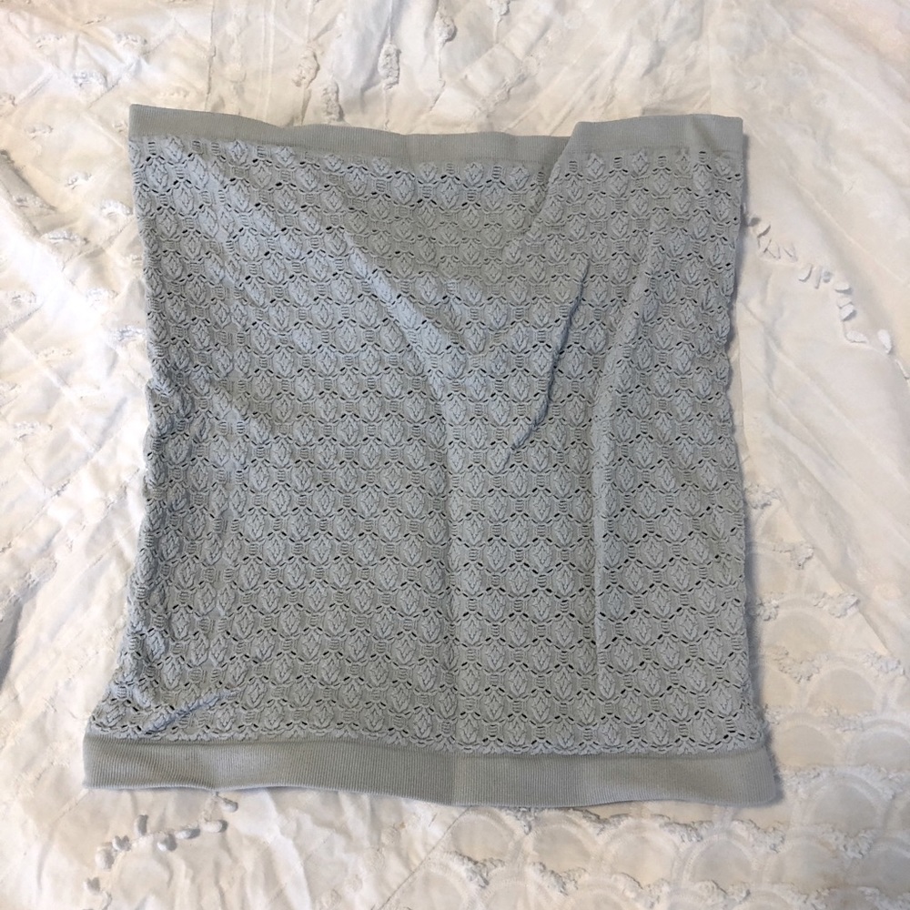 FREE PEOPLE HONEY TEXTURED TUBETOP XS/S Light Grey